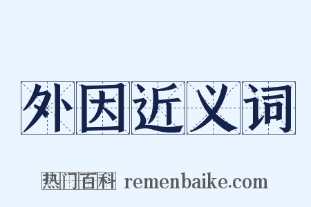 外因近义词是什么意思的图片